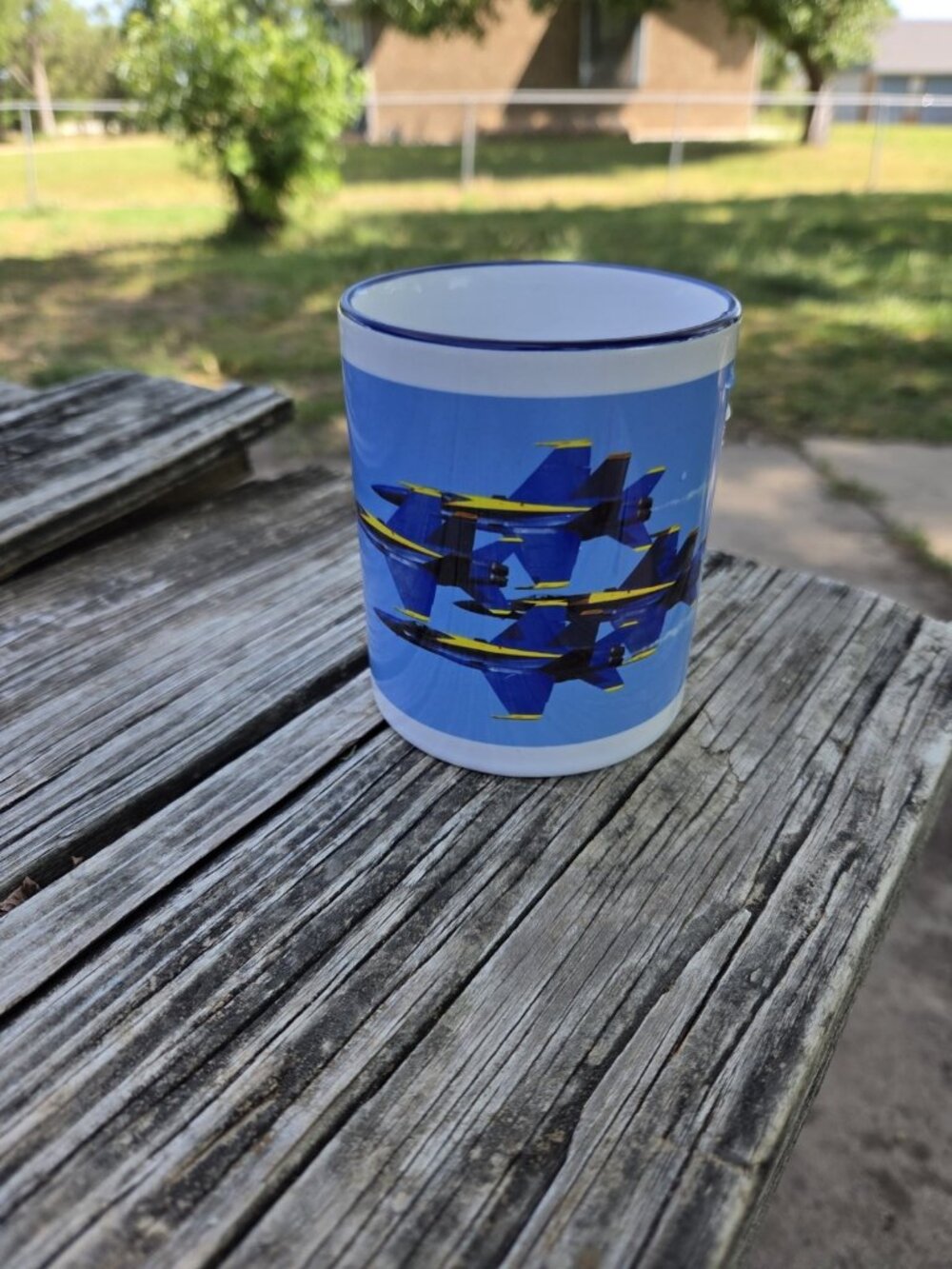 USN Blue Angels Ceramic Coffee Mug Jet Airplane Aerospace Aeronautical Navy